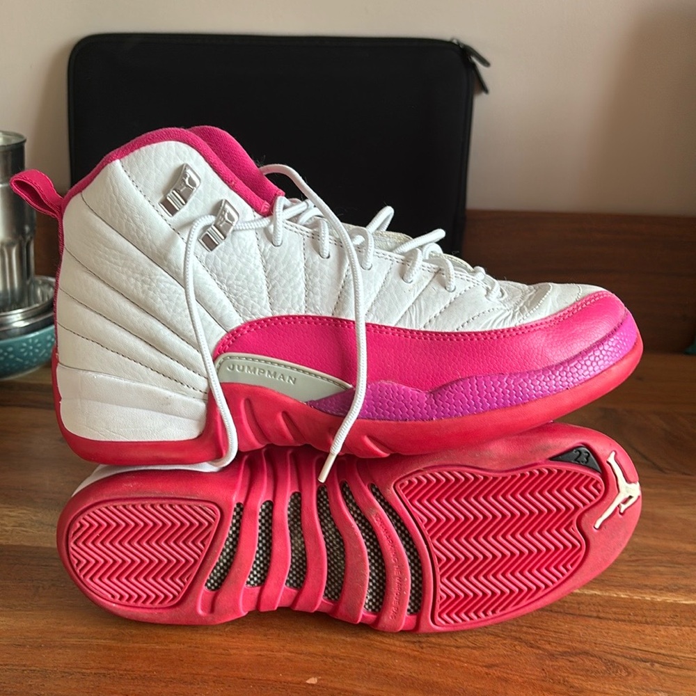Jordan 12 Retro Dynamic Pink (GS) - Size 8.5 (No Box)